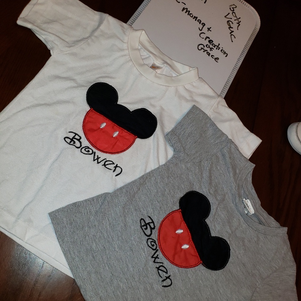 2 item LOT. Bowen mono tees. 24m and 18/24m